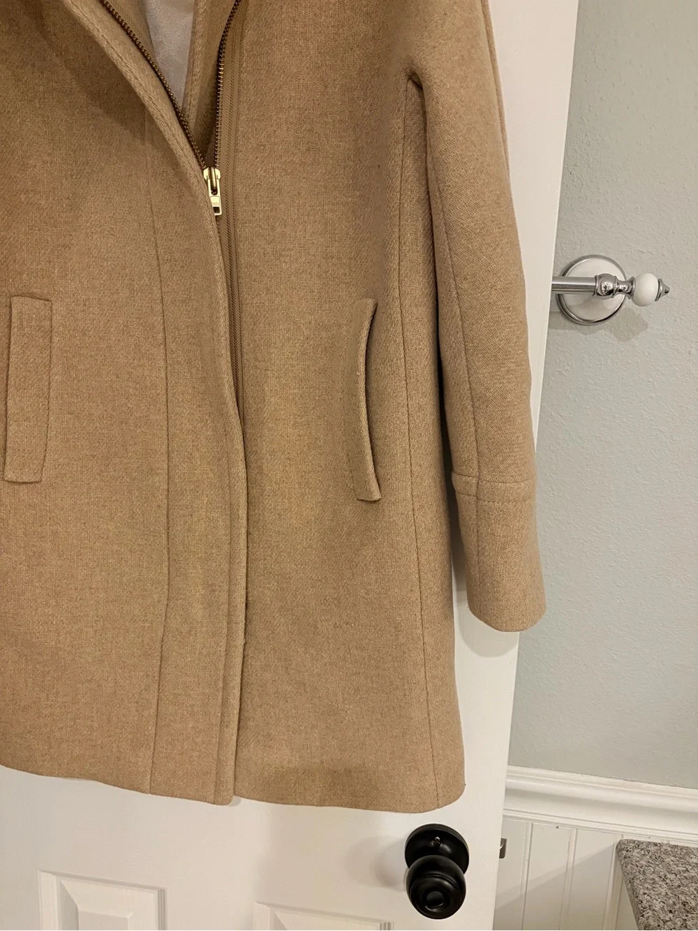 J.Crew Stadium Cloth Cocoon Nello Gori City Coat Camel 2 Petite